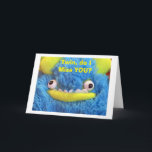 CARTÃO TWIN DO I MISS YOU MONSTER SAYS "YES I DO"<br><div class="desc">LET YOUR TWIN KNOW WITH THIS ADORABLE "STUFFED MONSTER" CARD HOW MUCH YOU MISS HIM OR HER TODAY!</div>
