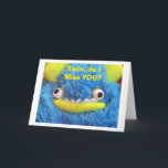 CARTÃO TWIN DO I MISS YOU MONSTER SAYS "YES I DO"<br><div class="desc">LET YOUR TWIN KNOW WITH THIS ADORABLE "STUFFED MONSTER" CARD HOW MUCH YOU MISS HIM OR HER TODAY!</div>