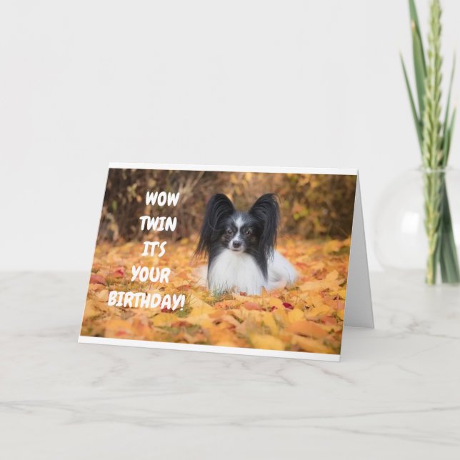 CARTÃO TWIN EU AMO COMPARTILHAR MEU ANIVERSÁRIO COM "VOCÊ (Frente)