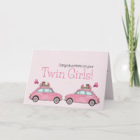 Twin Girls Fiat 500 Parabéns