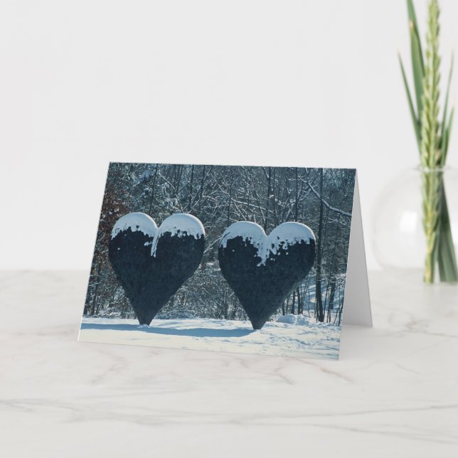 Cartão Twin Hearts Greeting Card (Frente)