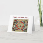 CARTÃO *TWIN* I PREDICT "YOU" WILL HAVE A HAPPY BIRTHDAY<br><div class="desc">THIS IS A CUTE CARD FOR **YOUR TWIN** AND PLEASE CHECK OUT ALLLLL THE PRODUCTS IN THIS LINE WHILE VISITING ZAZZLE AND HAVE FUN DOING SO. THIS BIRTHDAY CARD IS ONE OF A FEW AS WELL.</div>