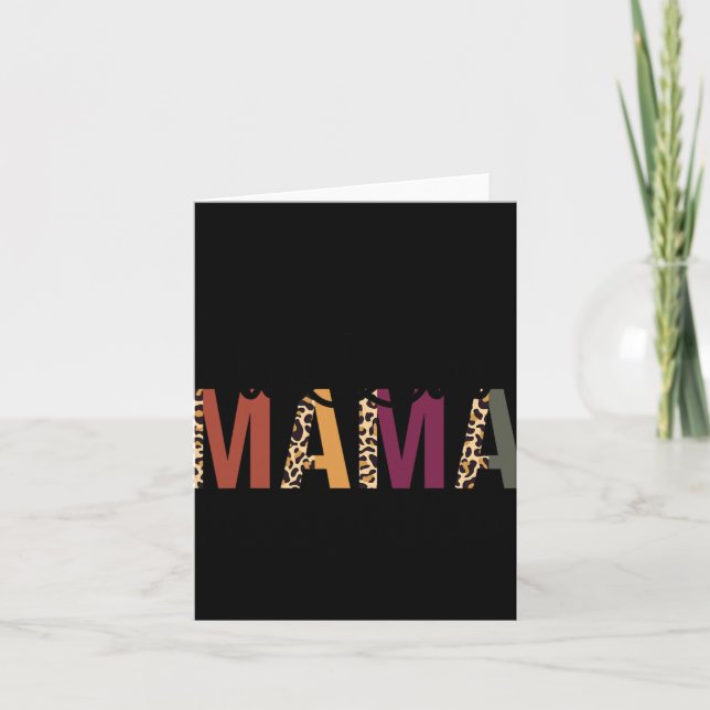 Cartão Twin Mama Mothers Day Squared Mommy Leopard New Mo (Frente)
