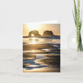 Cartão Twin Rocks Sunset at Low Tide