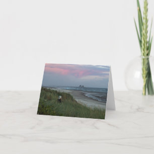Cartão Twin Rocks With Woman Notecard