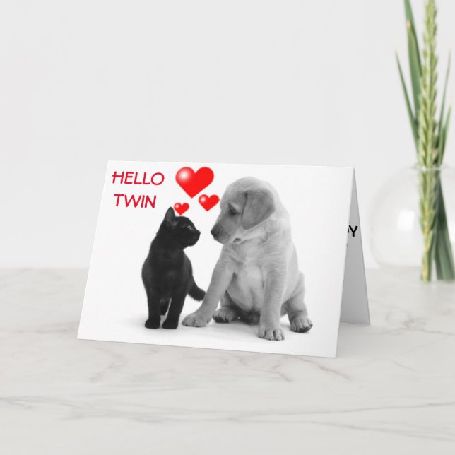 CARTÃO TWIN, SEU ANIVERSÁRIO É UM DIA ESPECIAL PARA MIM! (Frente)