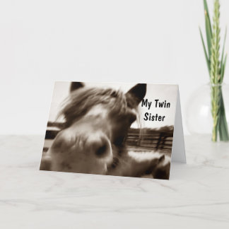 Cartão *** TWIN SISTER*** aniversário de 40 anos HUMOR