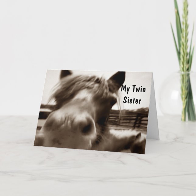 Cartão *** TWIN SISTER*** aniversário de 40 anos HUMOR (Frente)