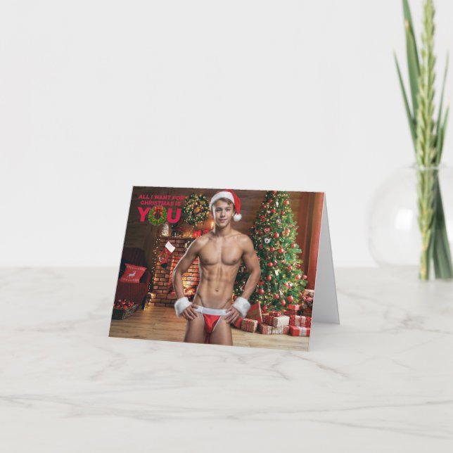 Cartão TWINK personalizado - Tudo o que eu quero no Natal (Frente)