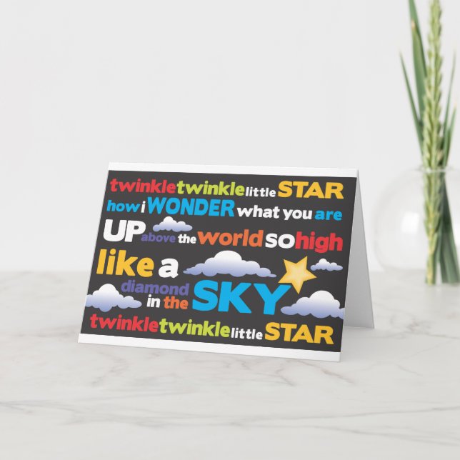 Cartão Twinkle Twinkle (Frente)
