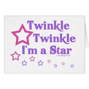Cartão Twinkle Twinkle Eu sou uma Estrela
