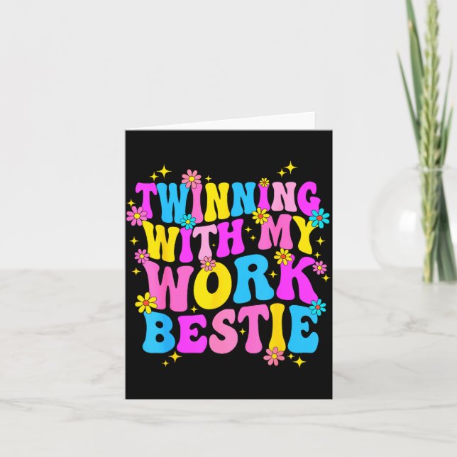 Cartão Twinning With My Work Ie Srit Week Friend Twin  (Frente)