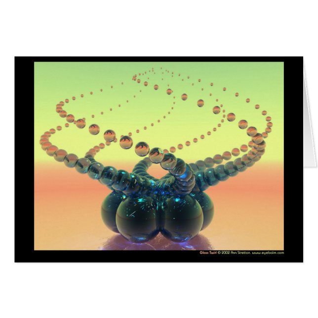 Cartão Twirl de vidro (Frente Horizontal)