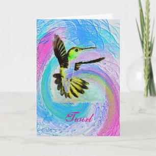 Cartão Twirling Hummingbird Note Card