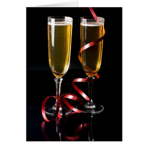 Cartão two champanhe flauta