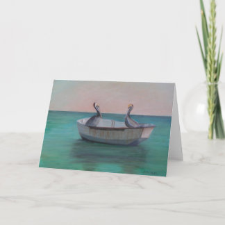 Cartão TWO FRIENDS IN A DINGHY Greeting Card