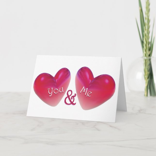 Cartão Two Hearts Romantic (Frente)
