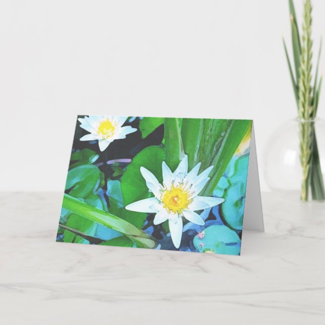 CARTÃO TWO LOTUS FLOWERS GREETING CARD (Frente)