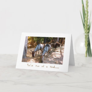 Cartão Two of a Kind Wildebeast Anniversary Card