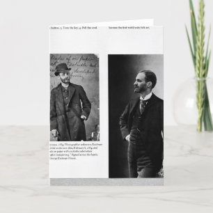 Cartão Two portraits of George Eastman  1884 and 1890