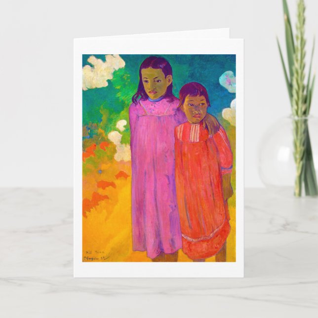 Cartão Two Sisters, Gauguin (Frente)