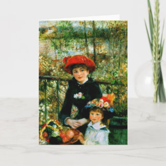 Cartão Two Sisters (On the Terrace) by Pierre Renoir