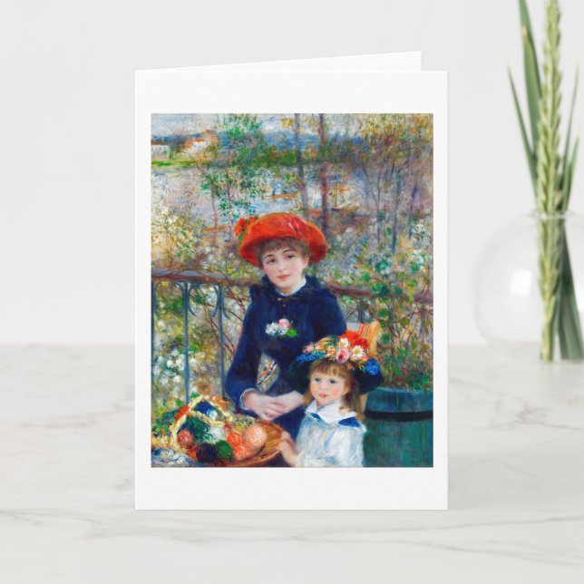 Cartão Two Sisters, Renoir (Frente)