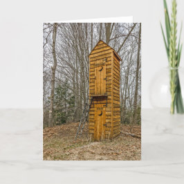 Cartão Two-story Outhouse for Voters and Politicians