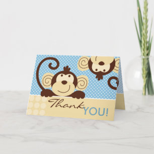 Cartão TY do Macaco do Mod