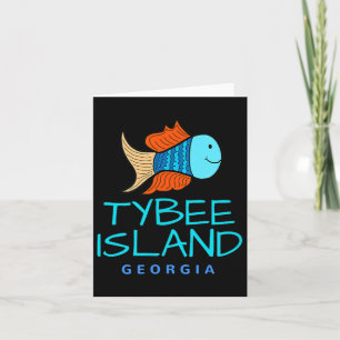 Cartão Tybee Island, Fish Vacbee Georgia Shirt