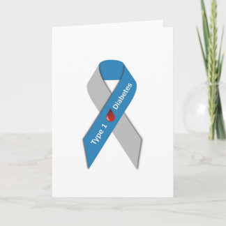 Cartão Type 1 Diabetes Awareness Ribbon