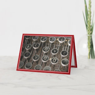 Cartão TypeWrite Keys "I Love You"