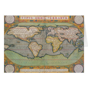 Cartão Typus Orbis Terrarum, mapa do mundo