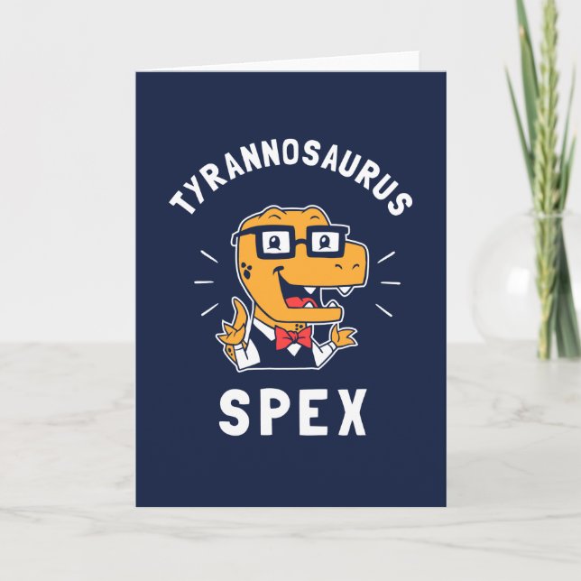 Cartão Tyrannosaurus Spex (Frente)