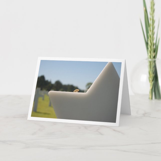 Cartão U.S. Cemitério militar em Normandy, France (Frente)