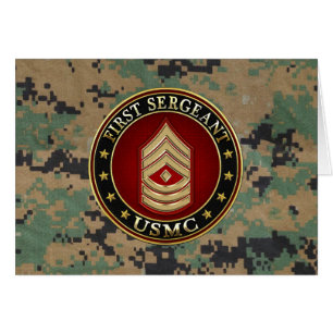 Cartão U.S. Fuzileiros navais: Primeiro sargento (USMC