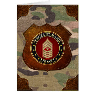 Cartão U.S. Fuzileiros navais: Sargento major (USMC