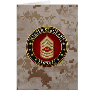 Cartão U.S. Fuzileiros navais: Sargento mestre (USMC