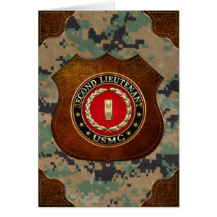 Cartão U.S. Fuzileiros navais: Segundo tenente (USMC