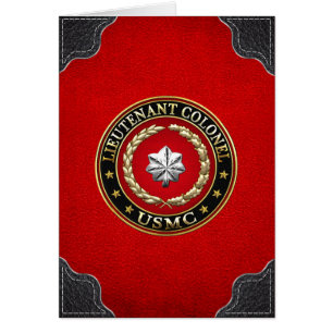 Cartão U.S. Fuzileiros navais: Tenente Coronel (USMC