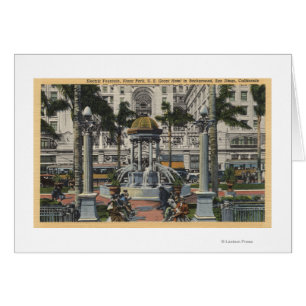 Cartão U.S. Hotel de Grant, parque da plaza, opinião da