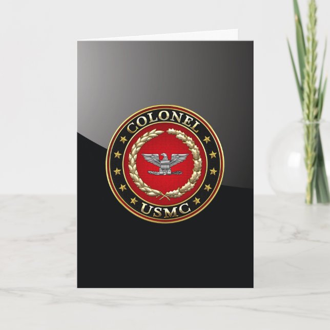 Cartão U.S. Marines: Colonel (USMC Col) [3D] (Frente)