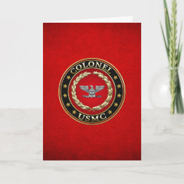 Cartão U.S. Marines: Colonel (USMC Col) [3D]