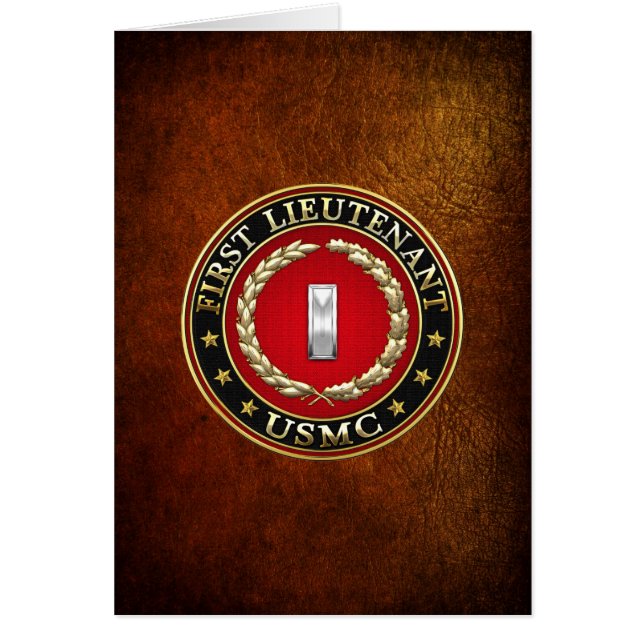 Cartão U.S. Marines: First Lieutenant (USMC 1stLt) [3D] (Frente)
