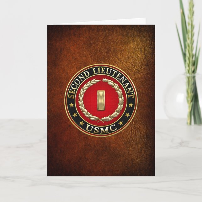 Cartão U.S. Marines: Second Lieutenant (USMC 2ndLt) [3D] (Frente)