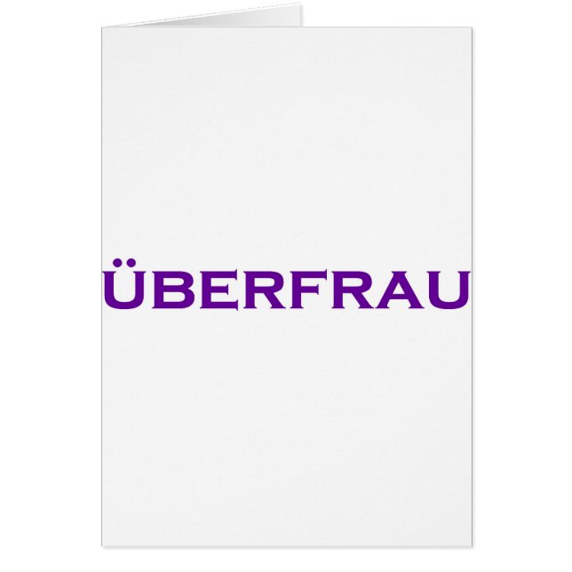 Cartão Uberfrau - Superwoman! (Frente)