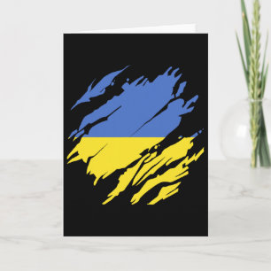 Cartão Ucrânia Bandeira Ucraniana Orgulho Raízes Patrimôn