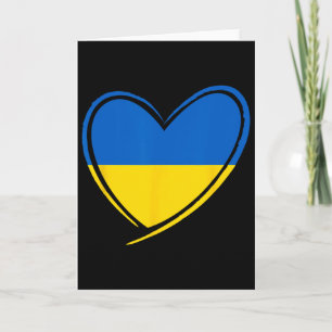 Cartão Ucrânia Coração Bandeira Ucraniana Patriótico Home