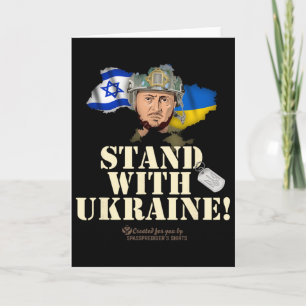 Cartão Ucrânia Israel Volodymyr Zelenskyy Fique Com Ucr