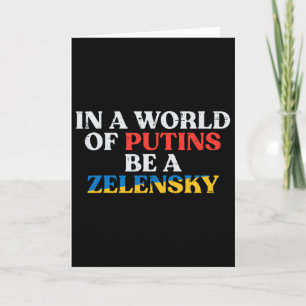 Cartão Ucrânia Mundo De Putins Seja Zelensky Ucranianos H